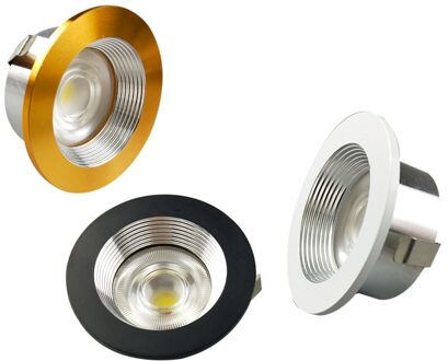 1Pcs Super Heldere Led Downlight Licht Cob Plafond Spot Light 5W Plafond Inbouw Binnenverlichting warm wit 3000K / 5W zwart 220V
