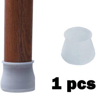 1Pcs Tafel Stoel Been Siliconen Cap Pad Meubels Rubber Voeten Cover Floor Protector Antislip Mat Caps Voet bescherming 1 stk grijs