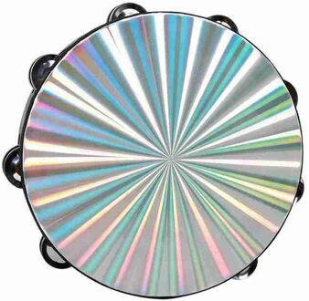 1Pcs Tamboerijn Dubbele Rij Metalen Bells Dt-63 10 Inch Dubbele Hand Tamboerijn Rij Tamboerijn + Muzikale Zwarte J2E1