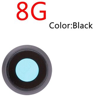 1Pcs Terug Camera Glazen Lens Voor Iphone 7G 7 8 Plus Achteruitrijcamera Ring Houder Met Glas lens Cover Vervangende Onderdelen 8G zwart