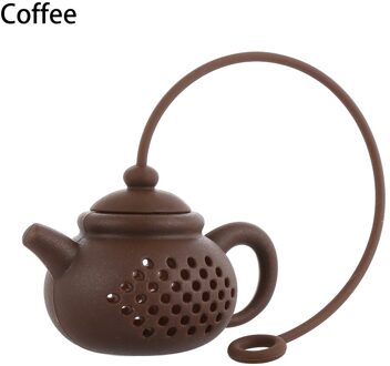 1Pcs Theepot-Vorm Thee-ei Zeef Silicone Theezakje Leaf Filter Diffuser Theewaar Theepot Accessoire Keuken Gadget koffie