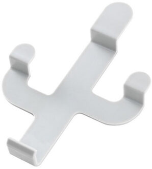 1Pcs Thuis Draagbare En Multifunctionele Cactus Vormige Haken Muur Deur Naadloze Haken Home Keuken Handdoek Zak Sleutel Hanger 1stk grijs