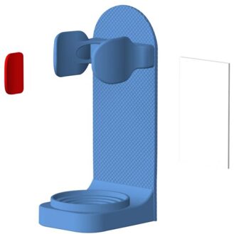 1Pcs Traceless Stand Rack Tandenborstel Organizer Muur Gemonteerde Elektrische Tandenborstelhouder Huishoudelijke Badkamer Organizer Accessoires blauw