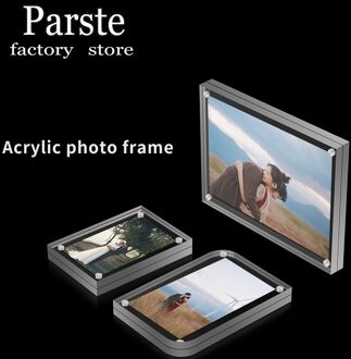 1Pcs Transparant Kristal Fotolijsten Voor Foto 'S Acryl Fotolijst Creatieve Mini Home Decoratie Premium 210X150mm