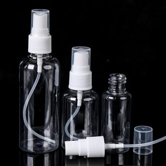 1Pcs Transparante Spray Flessen Hervulbare Flessen Reizen Plastic Parfumflesje Lege Mini Cosmetische Containers Veilig 30/50/100Ml 50ml