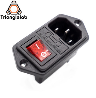 1PCS Trianglelab 3D printer parts 10A 250V 3 in 1 Fuse Power switch AC power outlet For RepRap I3 FOR TEVO