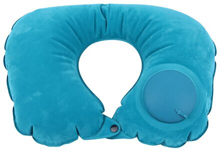 1Pcs U-Vorm Reizen Kussen Voor Vliegtuig Opblaasbaar Nekkussen Reizen Accessoires 4 Kleuren Comfortabele Slaap Kussens bule