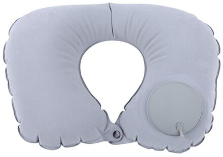1Pcs U-Vorm Reizen Kussen Voor Vliegtuig Opblaasbaar Nekkussen Reizen Accessoires 4 Kleuren Comfortabele Slaap Kussens grijs