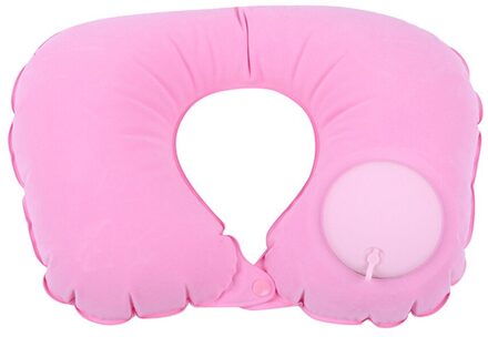 1Pcs U-Vorm Reizen Kussen Voor Vliegtuig Opblaasbaar Nekkussen Reizen Accessoires 4 Kleuren Comfortabele Slaap Kussens roze