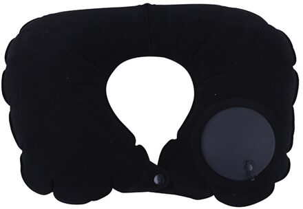 1Pcs U-Vorm Reizen Kussen Voor Vliegtuig Opblaasbaar Nekkussen Reizen Accessoires 4 Kleuren Comfortabele Slaap Kussens zwart