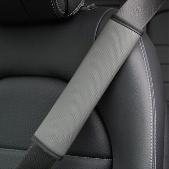 1Pcs Universal Car Seat Schouderriem Pad Auto Seat Belt Pads Auto Riem Kussenhoes Protector Veiligheid Cover Voor volwassenen Kinderen grijs