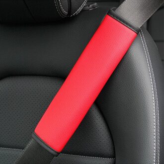 1Pcs Universal Car Seat Schouderriem Pad Auto Seat Belt Pads Auto Riem Kussenhoes Protector Veiligheid Cover Voor volwassenen Kinderen rood
