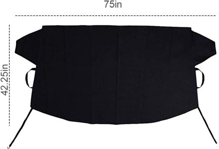 1Pcs Universal Grote Size Auto Sneeuw Blok Cover Zwarte Doek Sneeuw Ijs Shield Voor Voorruit Winter Auto Voorruit