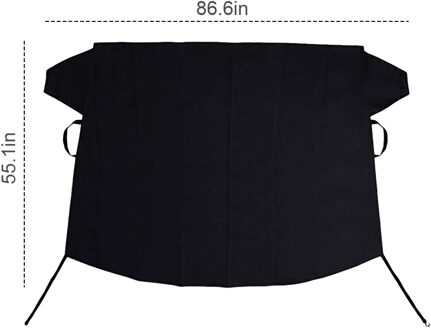 1Pcs Universal Grote Size Auto Sneeuw Blok Cover Zwarte Doek Sneeuw Ijs Shield Voor Voorruit Winter Auto Voorruit