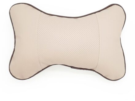 1Pcs Universele Auto Hals Kussens Pvc Leer Ademend Mesh Auto Neksteun Hoofdsteun Kussen Kussen Auto Interieur Accessoires Grijs