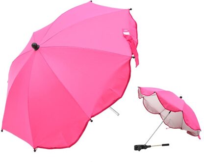 1Pcs Verstelbare Kinderwagen Paraplu Regen Uv-bescherming Baby Kinderwagen Zonnescherm Parasol Universele Klem Baby Parasol Roze