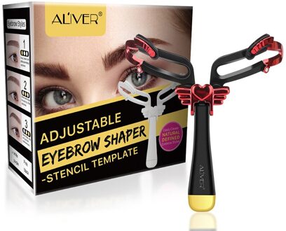 1Pcs Verstelbare Wenkbrauw Stencil Make Shaper Eye Brow Make-Up Model Template Wenkbrauwen Card Styling Tools WT