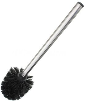 1Pcs Vervanging Roestvrijstalen Wc Badkamer Schoonmaken Toiletborstel Zwart Hoofd Houder