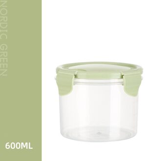 1Pcs Verzegelde Pot Snack Fles Keuken Behoud Huishoudelijke Graan Kan Food Grade Plastic Transparante Opbergdoos Opslagtank S groen