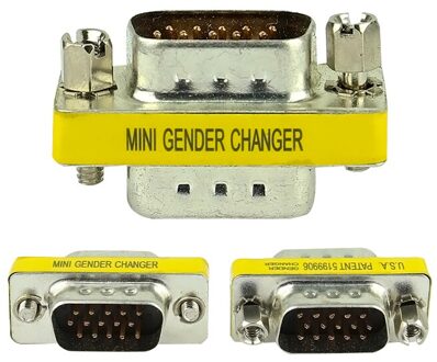 1Pcs Vga HD15 Male Naar Mannelijke/Vrouwelijke Aan Vrouwelijke/Man-vrouw Mini Gender Changer Adapter Vga m/M F/F M/F Plug Connector mannetje to mannetje