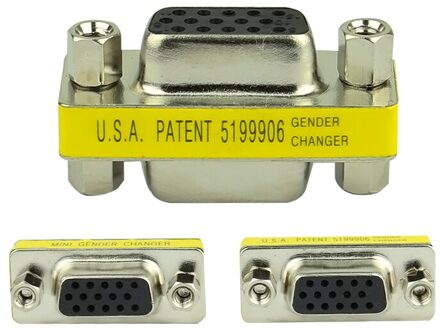1Pcs Vga HD15 Male Naar Mannelijke/Vrouwelijke Aan Vrouwelijke/Man-vrouw Mini Gender Changer Adapter Vga m/M F/F M/F Plug Connector vrouw to vrouw