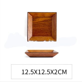 1Pcs Vierkante Houten Plaat Set Premium Acacia Hout Cake Plaat Gerechten Dessert Dienblad Hout Sushi Plaat Servies Servies
