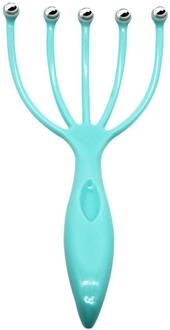 1Pcs Vijf Vinger Hoofd Relax Massager Haar Held Spa Hoofdhuid Hals Stress Relief Massage Release Hoofd Arts Staal Bal massager groen