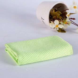 1Pcs Vis Schaal Doek Verdikte Non-marking Doek Absorberende Glas Doek Niet-Pluizende Keuken Huishoudelijk Schoonmaken Handdoek licht groen
