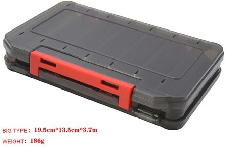 1Pcs Visgerei Dozen Storage Case Multifunctionele Dubbelzijdig Plastic Lokken Haak Visgerei Dozen Accessoires Doos rood