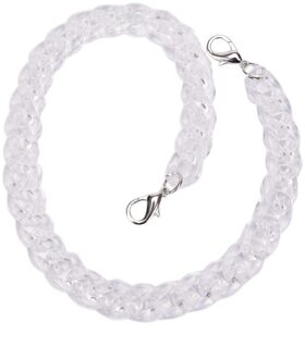 1Pcs Visgraten 120Cm Acryl Hars Keten Tas Riem Handtas Plastic Band Mode Kleurrijke Vrouwen Tas Accessoires Schouder band transparant