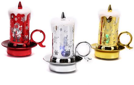 1Pcs Vlamloze Flikkerende Led Kaars Multicolor Kerst Kaars Vlam Thee Licht Thuis Birthday Party Bruiloft Decoratie