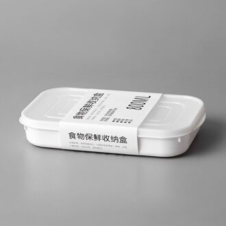 1Pcs Voedsel Container Plastic Bento Vers Houden Doos Koelkast Multi Capaciteit Scherper Magnetron Keuken Opbergdoos Organizer 800ml