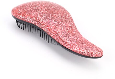 1Pcs Vrouwen Detangling Hair Brush Anti-Statische Borstel Kammen Salon Zachte Wirwar Nat Droog Haren Handvat Tangle Krullend roze