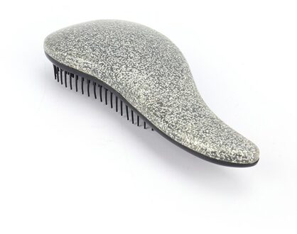 1Pcs Vrouwen Detangling Hair Brush Anti-Statische Borstel Kammen Salon Zachte Wirwar Nat Droog Haren Handvat Tangle Krullend zilver