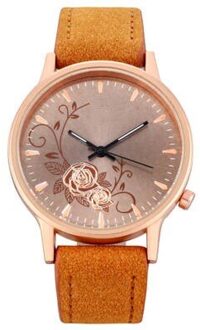 1Pcs Vrouwen Horloges Frosted Lederen Band Bloem Prachtige Dames Klok Leeftijd Meisje Horloge Gmt Relojes Mujer Bayan Saat