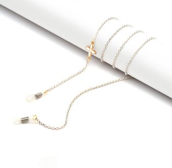 1Pcs Vrouwen Mannen Grote Oversized Metalen Frame Clear Lens Ronde Cirkel Bril Bescherming Brillen Eye Care Tool Glasses Chain wit