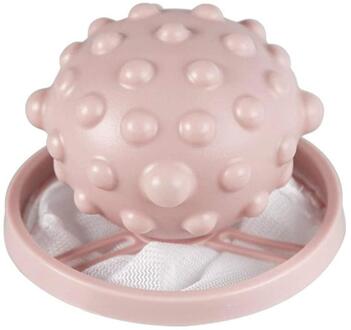 1Pcs Wasmachine Filter Zak Mesh Filtering Ontharing Drijvende Herbruikbare Lint Val Reinigen Mesh Zak Wasmachine Haar Filter netto roze