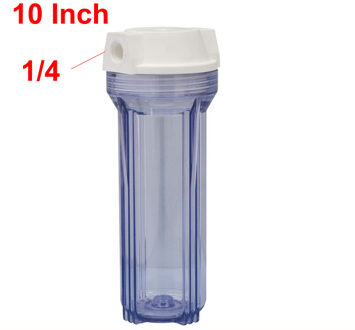 1Pcs Water Filter Onderdelen Water Filter Fles 10Incn Hoge 1/4 Inch Connector Voor Waterzuiveraar Ro Omgekeerde Osmose systeem Machine