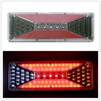 1Pcs Waterdichte Led 24V Truck Licht Trailer Led Verlichting Achterlicht Auto Vloeiende Led Signaal Stop Achterlichten voor Trailer