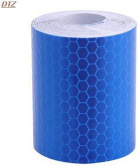 1Pcs Waterdichte Waarschuwing Tape Strip Stickers Waarschuwing Licht Reflector Beschermende Sticker Reflecterende Folie Auto Veiligheid Mark Blauw