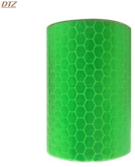 1Pcs Waterdichte Waarschuwing Tape Strip Stickers Waarschuwing Licht Reflector Beschermende Sticker Reflecterende Folie Auto Veiligheid Mark groen