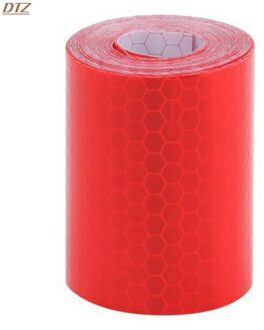 1Pcs Waterdichte Waarschuwing Tape Strip Stickers Waarschuwing Licht Reflector Beschermende Sticker Reflecterende Folie Auto Veiligheid Mark Rood