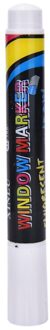 1Pcs White Board Maker Pen White Board Whiteboard Marker Vloeibare Krijt Uitwisbare Glas Keramiek Maker Pen Wissen 8 kleuren wit