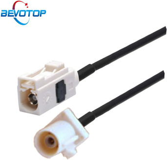 1PCS White Fakra B Code Jack to Plug Male to Female RG174 Extension Cable GPS Radio Antenna Adapter RF Coaxial Pigtail Cord