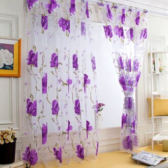 1Pcs Wijnstokken Bladeren Tulle Deur Gordijn Drape Panel Sheer Sjaal Valletjes Praktisch En Duurzaam Woonkamer Keuken Slaapkamer