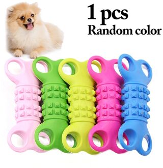 1Pcs Willekeurige Kleur Barbell Hond Chew Speelgoed Rubber Hond Piepende Speelgoed Huisdier Kinderziektes Speelgoed Hond Interactief Speelgoed Kauwen Bijten speelgoed willekeurig kleur B