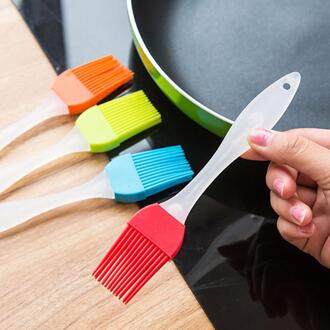 1Pcs Willekeurige Kleuren Siliconen Bakken Bakvormen Brood Cook Borstels Pastry Olie Bbq Insmeerborstel Tool Keuken Accessoires Gadget