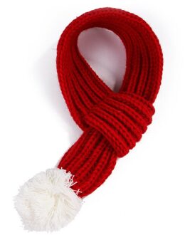 1Pcs Winter Warm Huisdier Sjaal Creatieve Kerstcadeaus Rode Gebreide Kraag Voor Poedel Teddy Kat Huisdier Accessoires