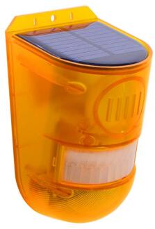 1Pcs Wireless Solar Alarm Licht Rood IP65 Motion Sensor Outdoor Tuin Beveiliging Lamp Voor Veiligheid Thuis Fabriek Tuin Smart alarm Oranje