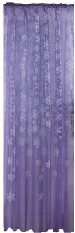 1Pcs Wit Gordijn Stoffen Sheer Sneeuwvlok Borduren Tulle Voor Woonkamer Gordijnen Voor Slaapkamer paars